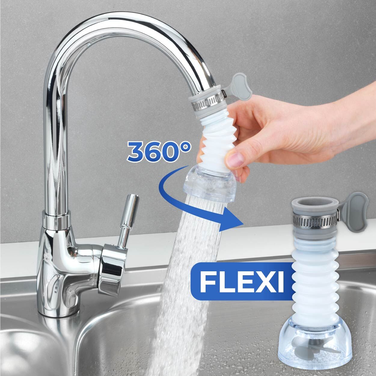 Wasserhahn-Aufsatz flexibel