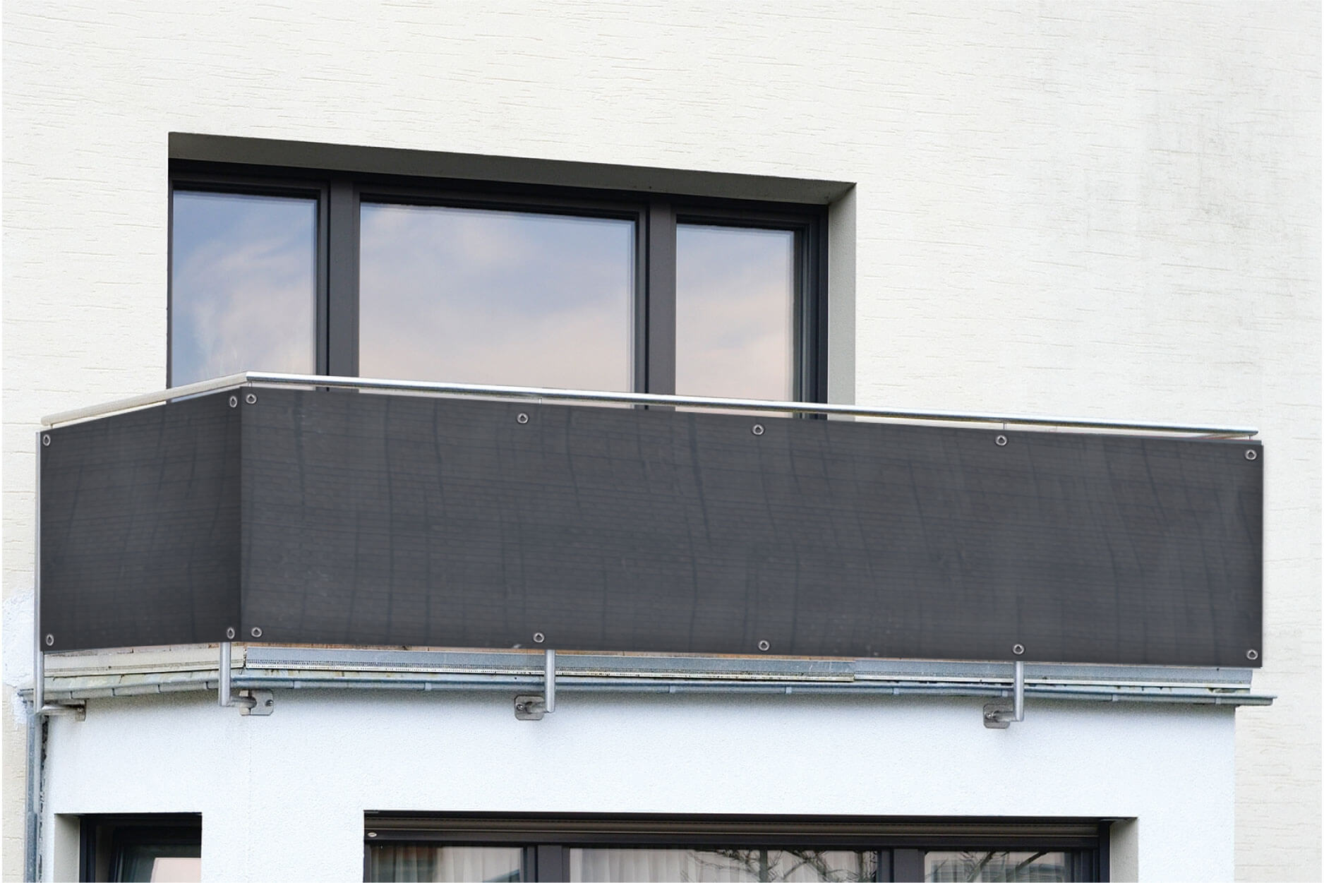 Balkon-Sichtschutz Anthrazit Uni, 5 m