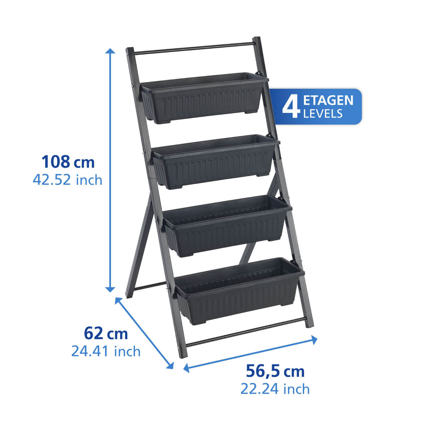 Vertical raised bed 4 tiers