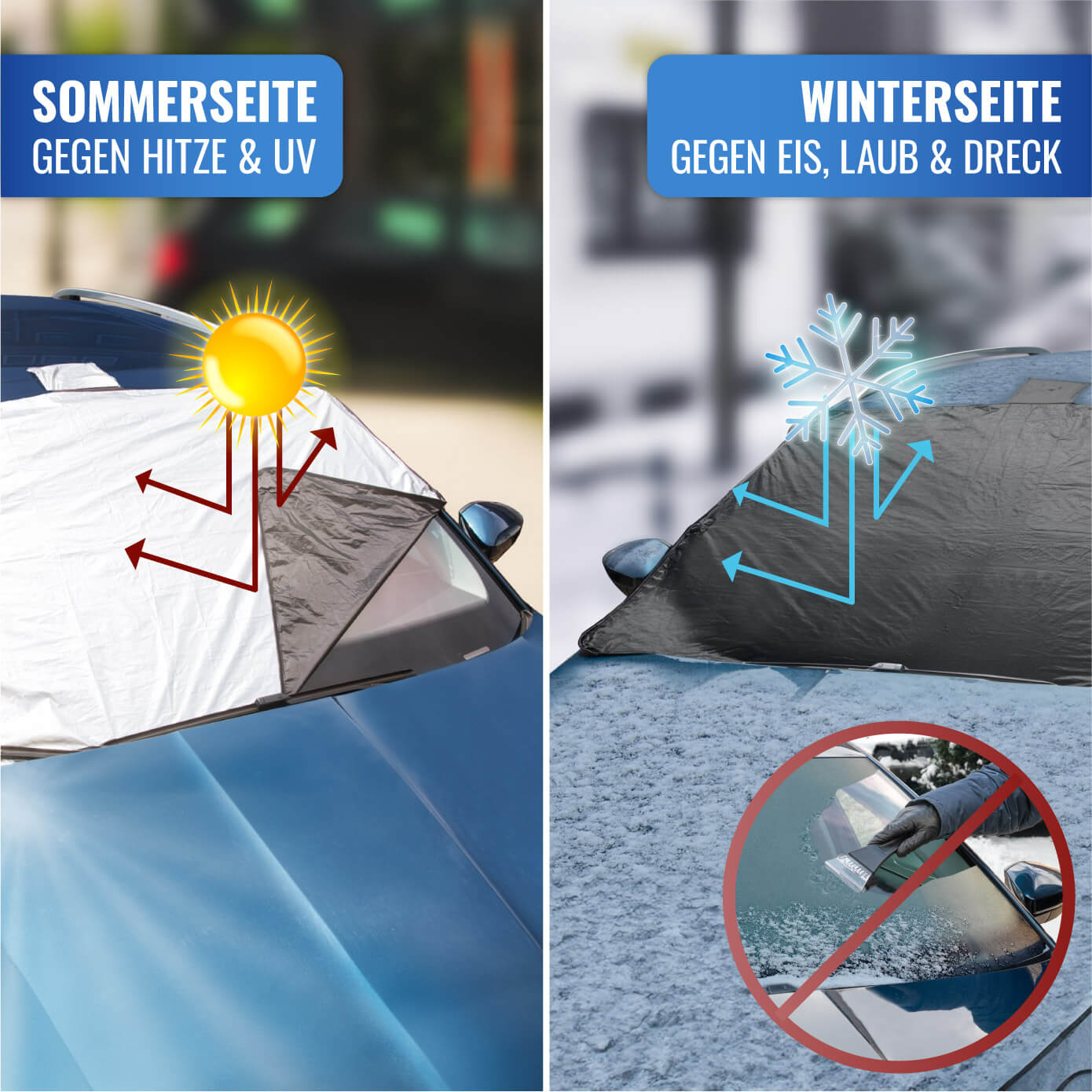 Frontscheibenschutz magnetisch