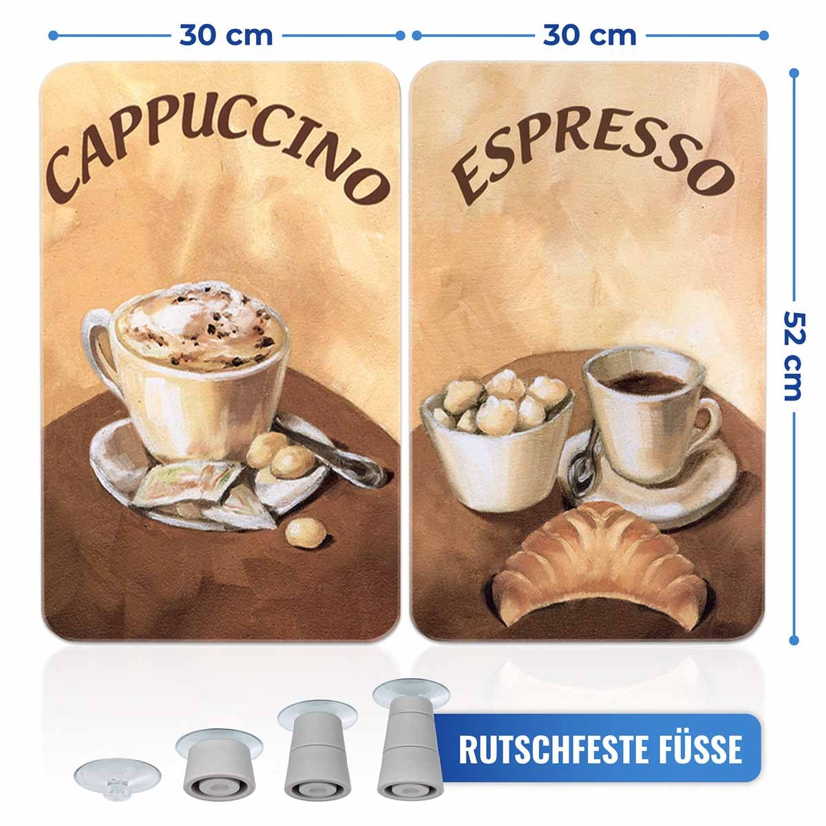 Herdabdeckplatte Universal Kaffee 2er Set, für alle Herdarten Herdabdeckplatte Universal Kaffee 2er Set, für alle Herdarten