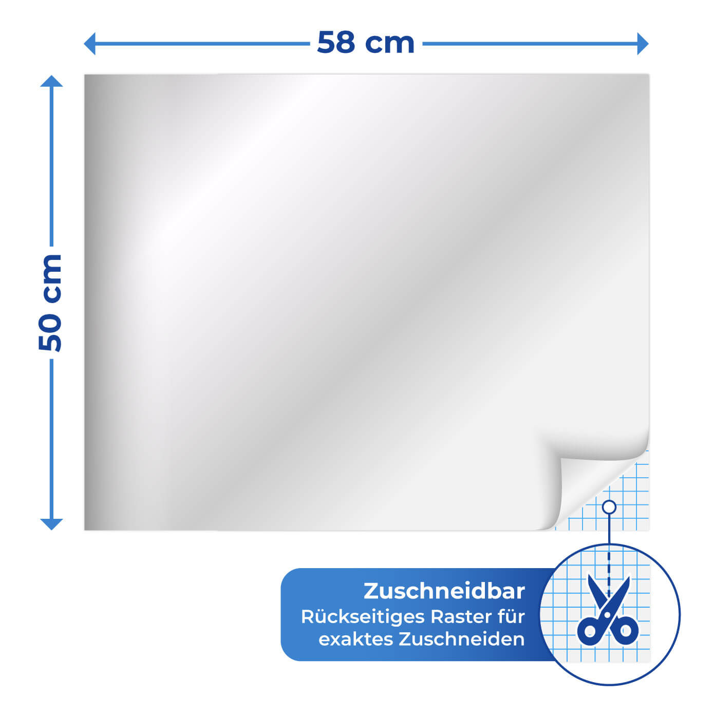 Spiegelfolie 50x58 cm silber Spiegelfolie 50x58 cm silber