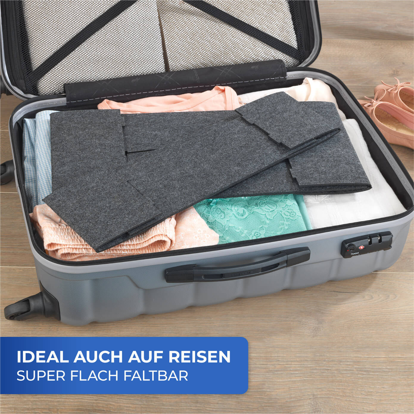 Filzkörbchen faltbar S, 2er Filzkörbchen faltbar S, 2er