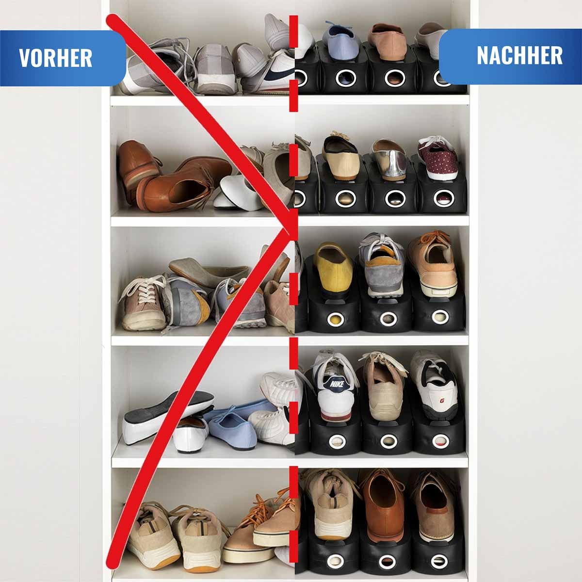 Schuhhalter schwarz 4er Schuhhalter schwarz 4er