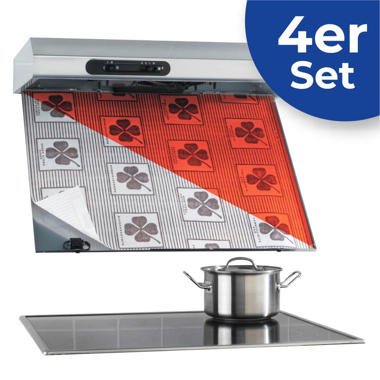 Dunst-Flachfilter 4er Set, für alle gängigen Abzugshauben Dunst-Flachfilter 4er Set, für alle gängigen Abzugshauben