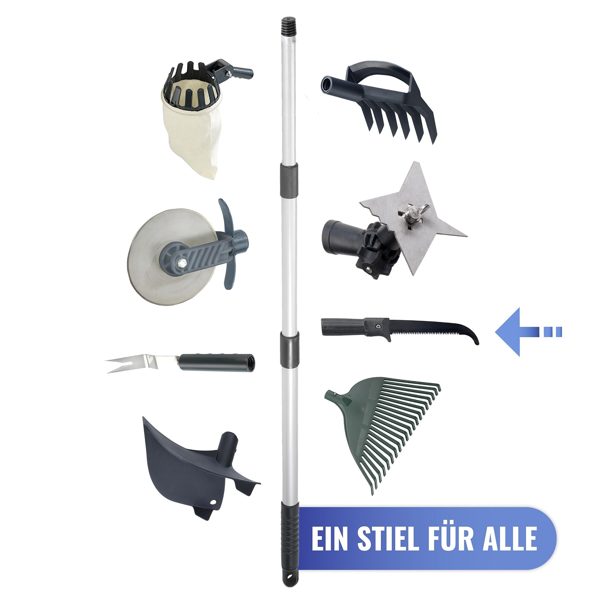 Astsäge mit Teleskopstiel 2in1