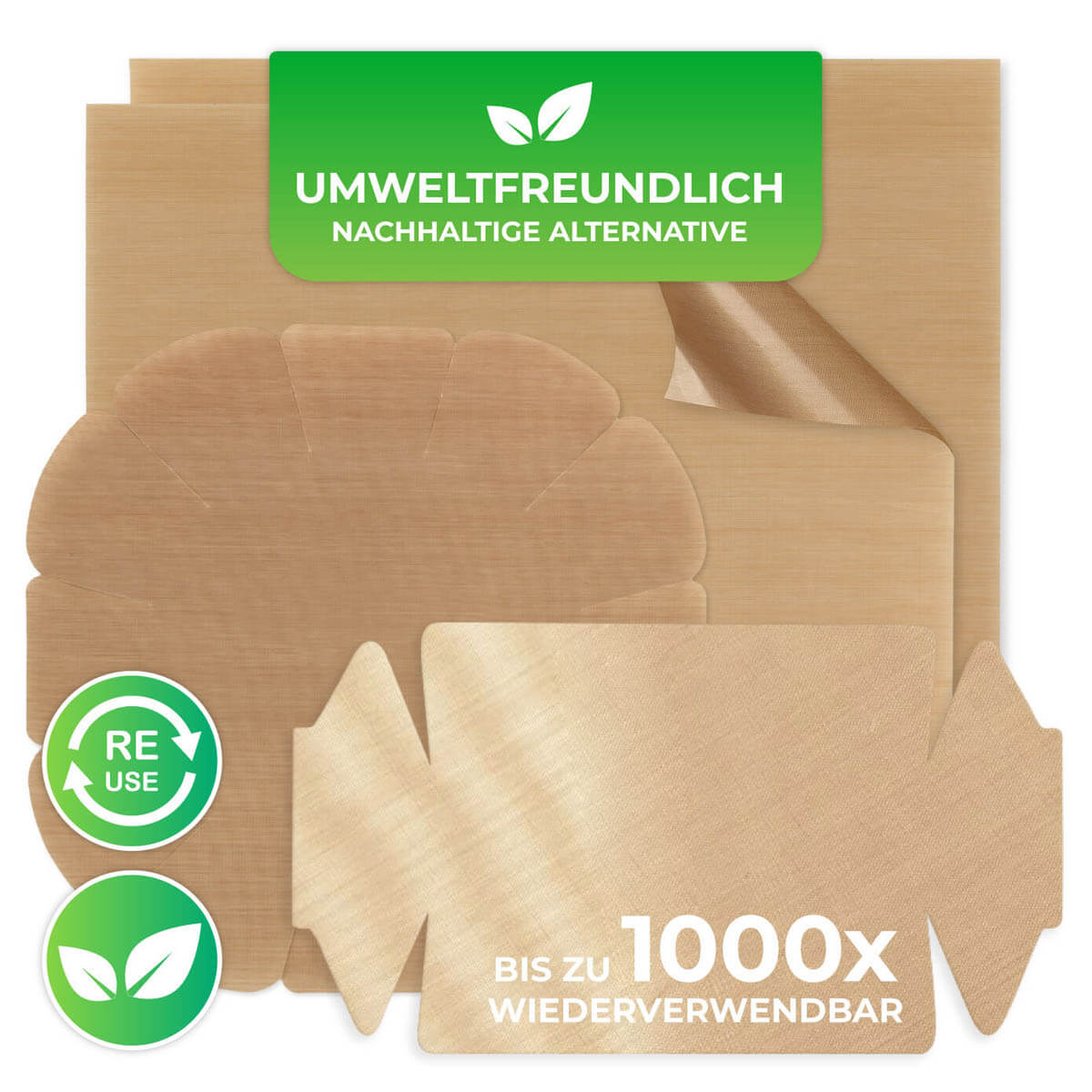 Antihaft-Backform-Zuschnitt 4tlg Antihaft-Backform-Zuschnitt 4tlg