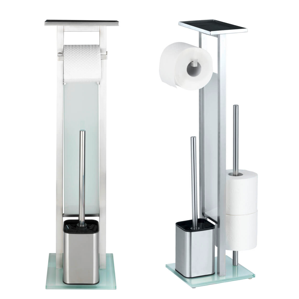 Stand WC-Garnitur Debar mit Ablage Edelstahl, rostfrei