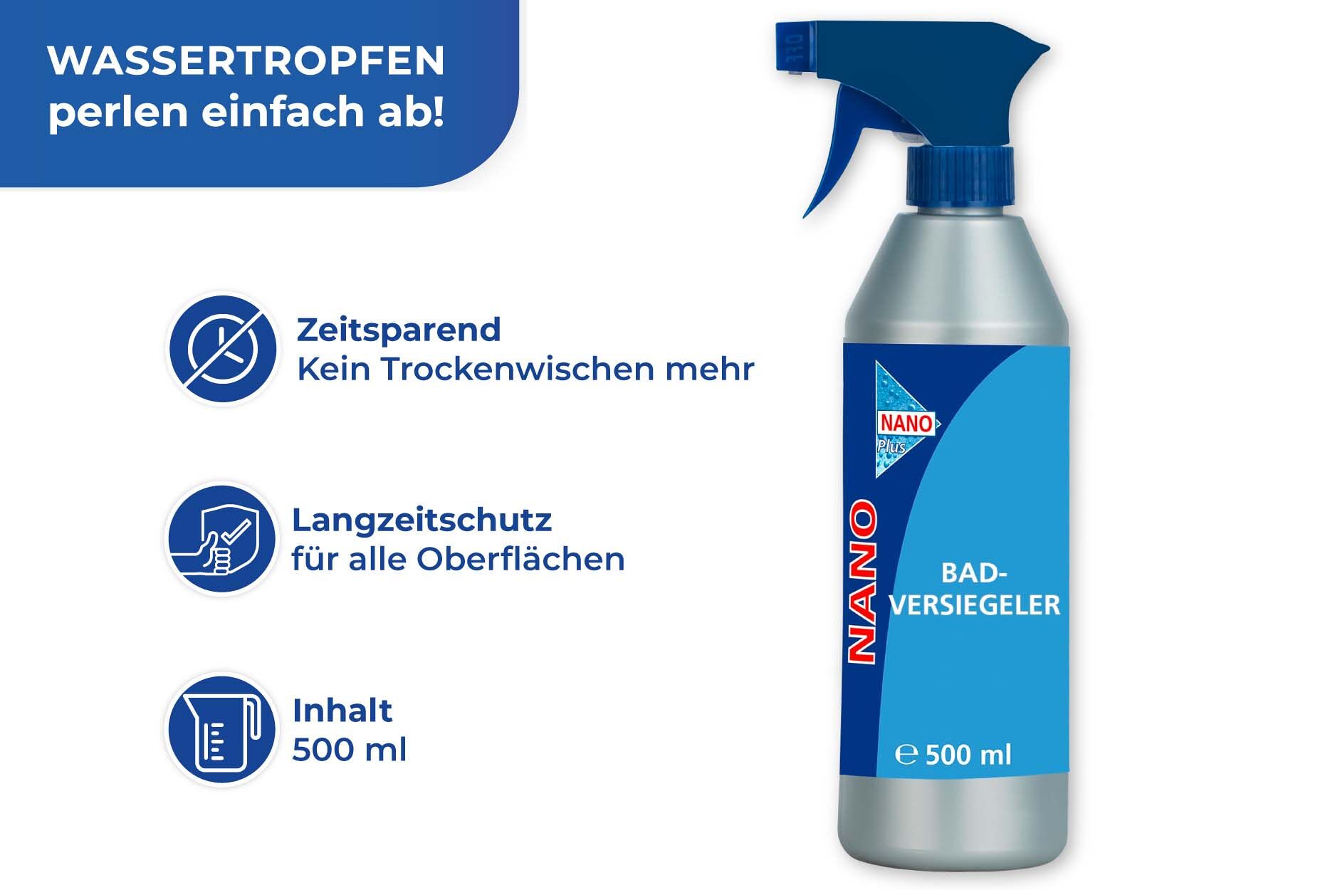 Anti-Kalk Spezial Set für das ganze Badezimmer, 3 teilig