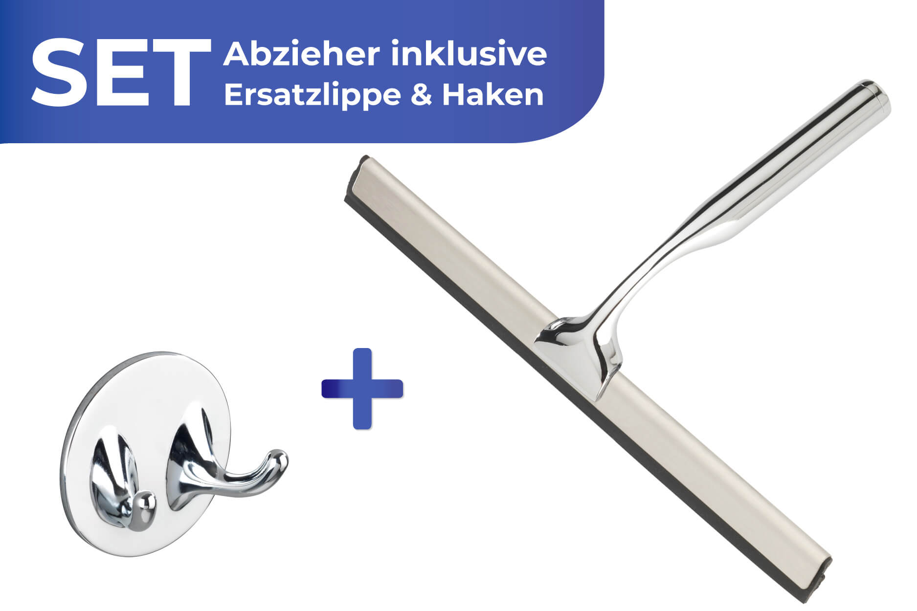 Badezimmerwischer Terni Plus, Duschabzieher mit Turbo-Loc Wandbefestigung zum Ankleben Badezimmerwischer Terni Plus, Duschabzieher mit Turbo-Loc Wandbefestigung zum Ankleben