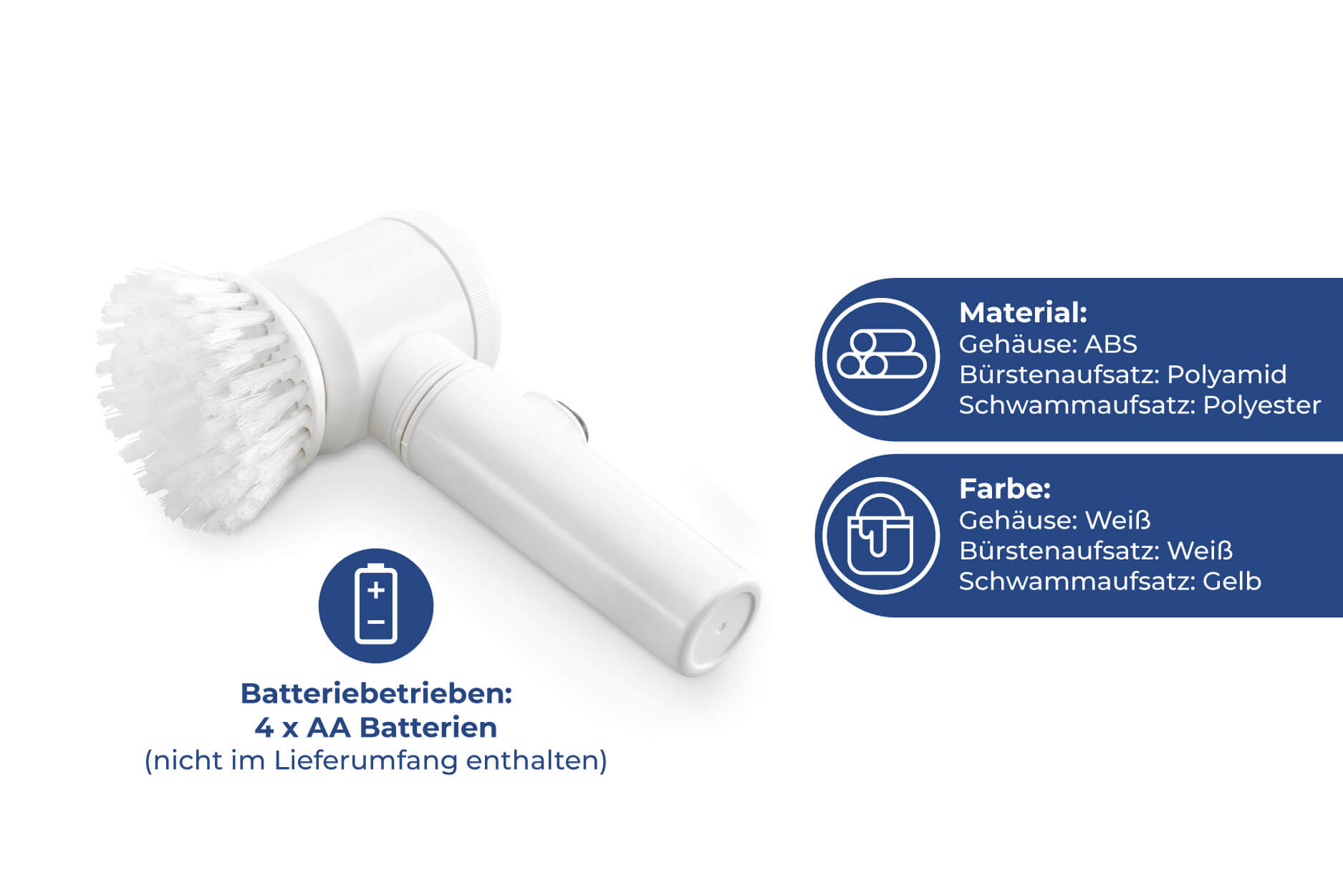 Rotierende Reinigungsbürste 3in1