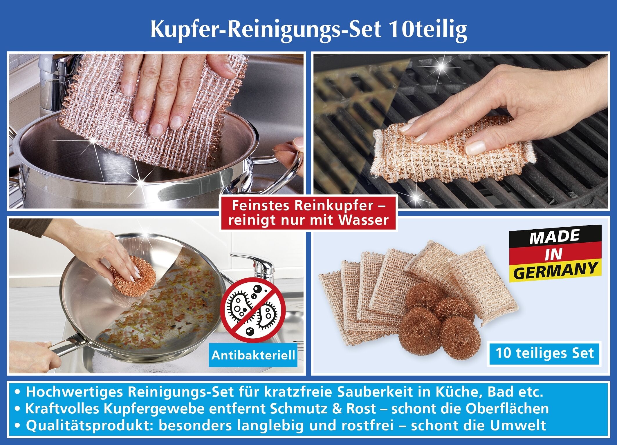 Kupfer-Reinigungs-Set 10tlg
