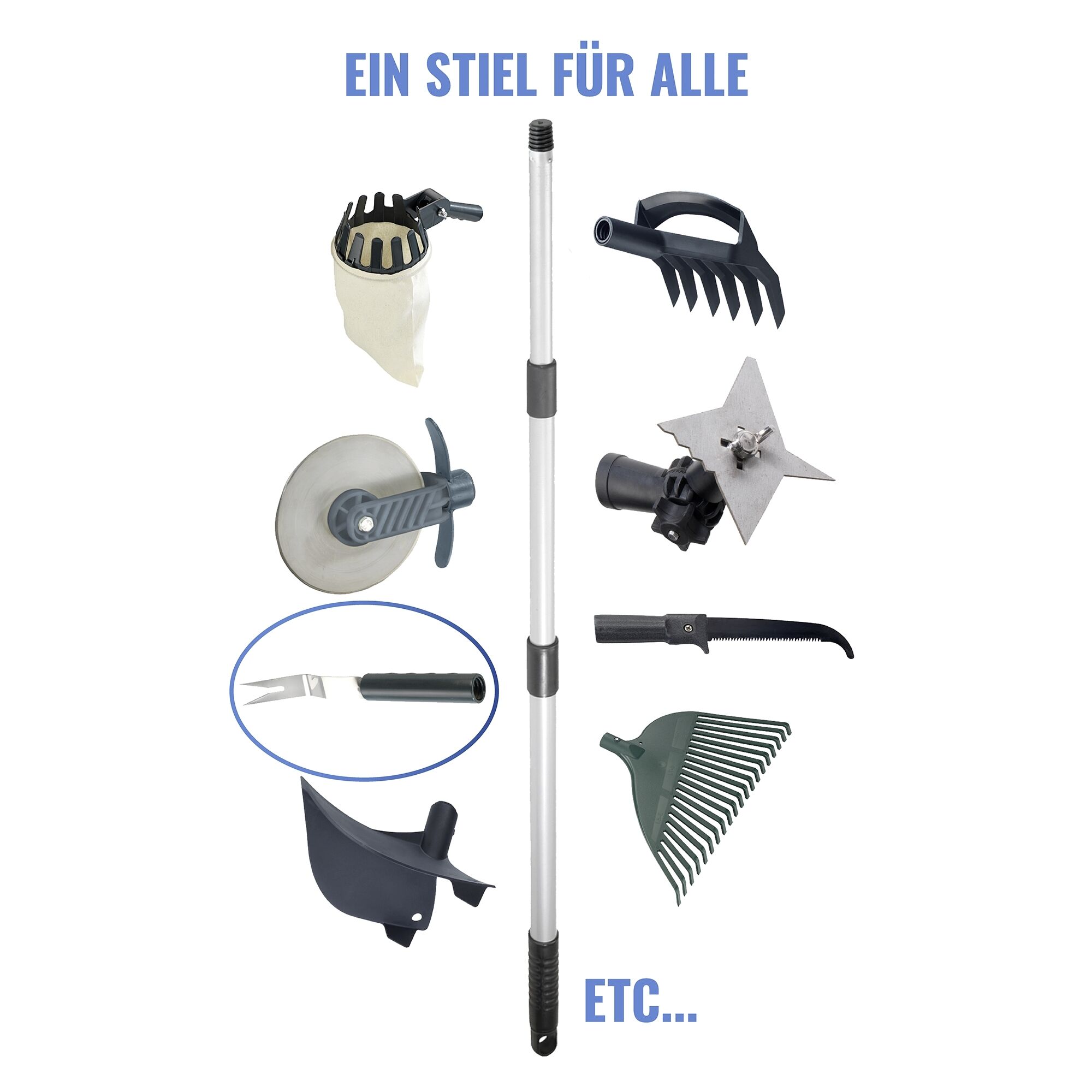 Unkrautstecher mit Teleskopstiel 2in1