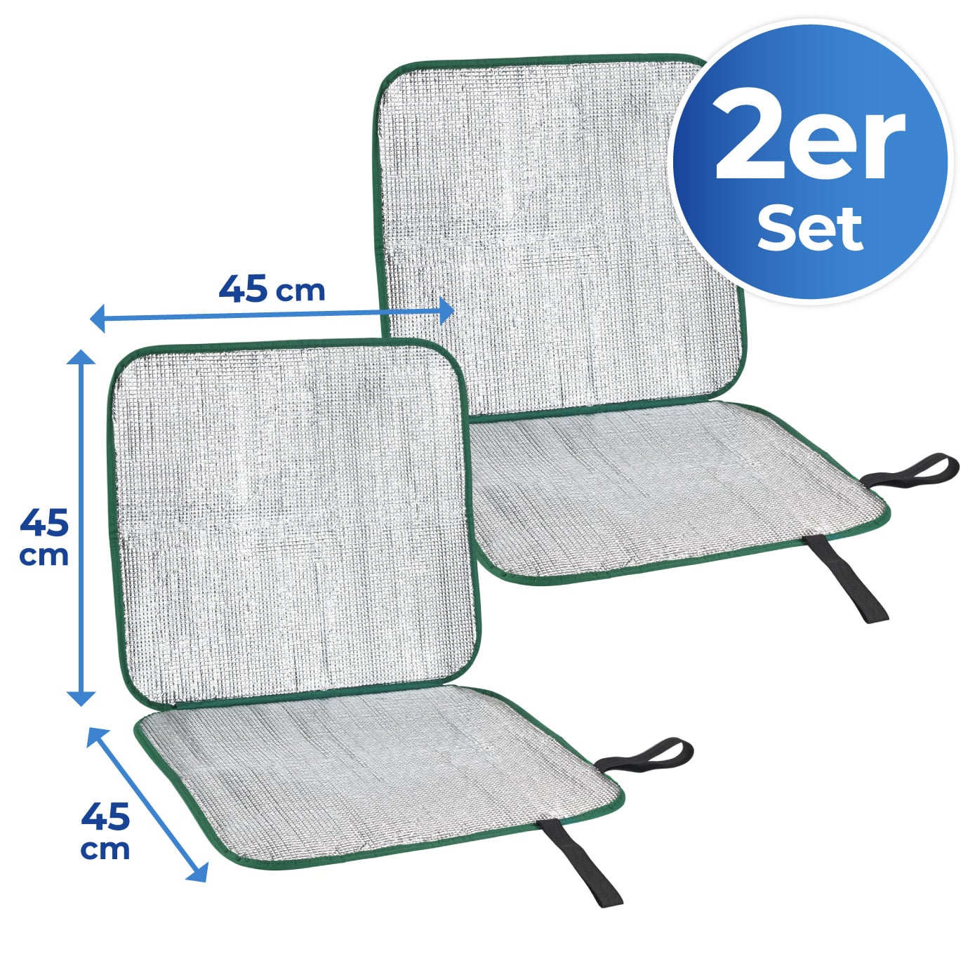 Thermo Sitz-& Rückenkissenkissen XL 2er Set