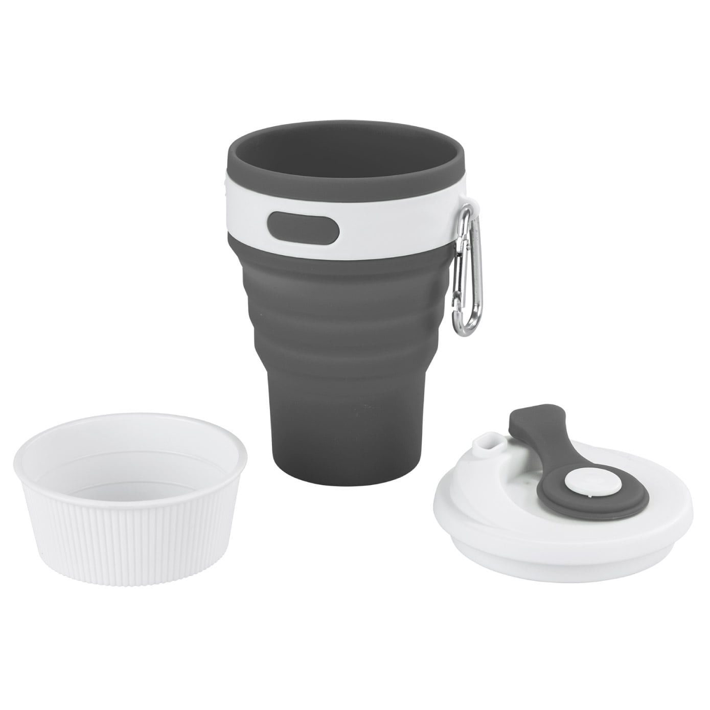 Faltbarer Silikon Coffee-to-go-Becher, 2er Set Faltbarer Silikon Coffee-to-go-Becher, 2er Set