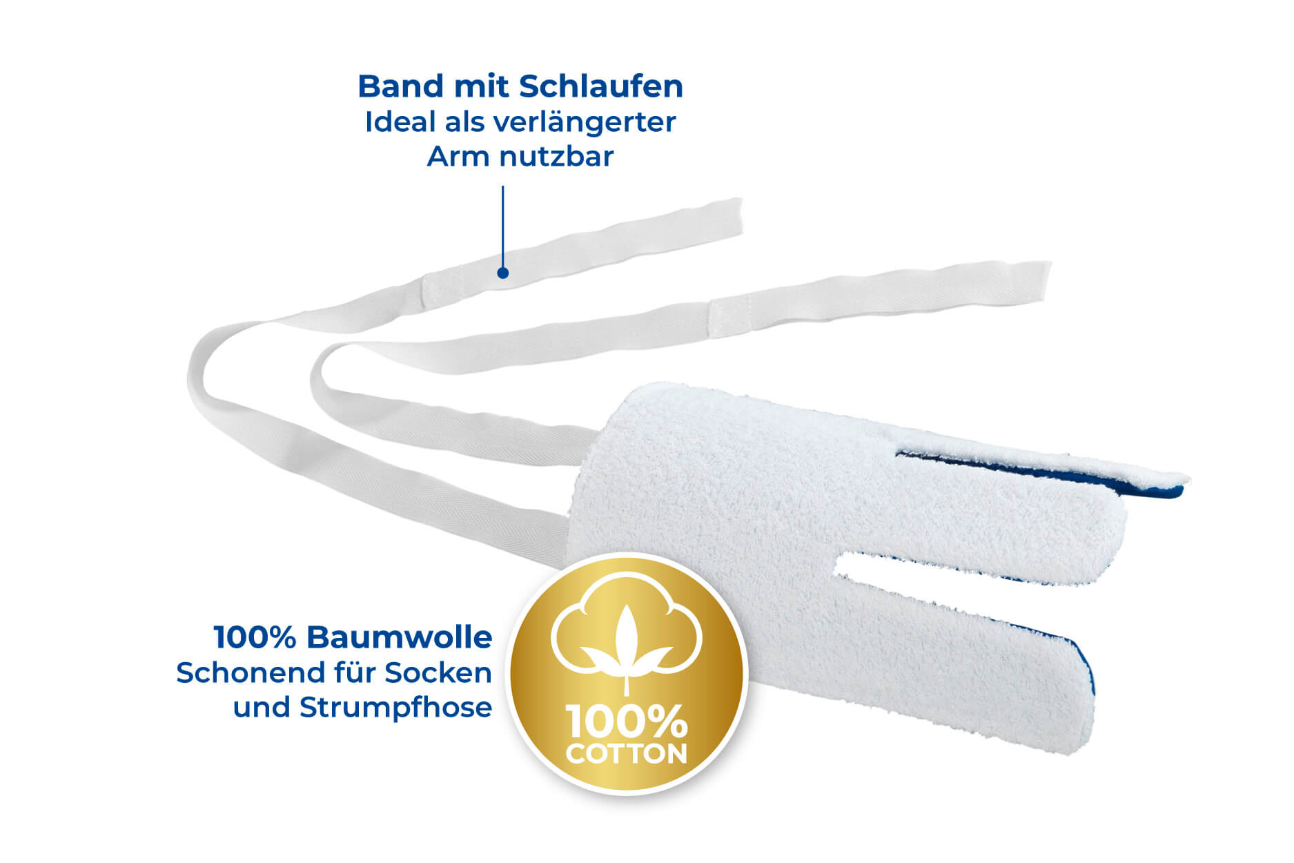 2in1-Set: Anziehhilfe für Strümpfe und stützende Socken im 10er Set