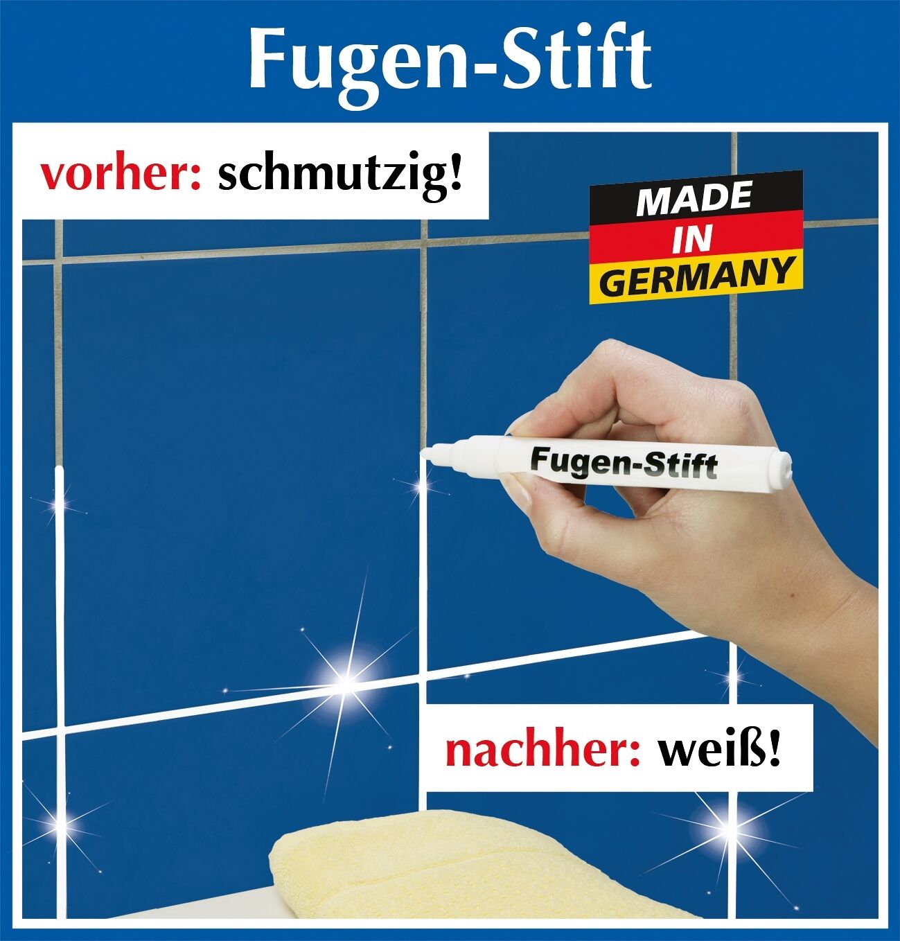 Fugenstift weiß, 1 Stück