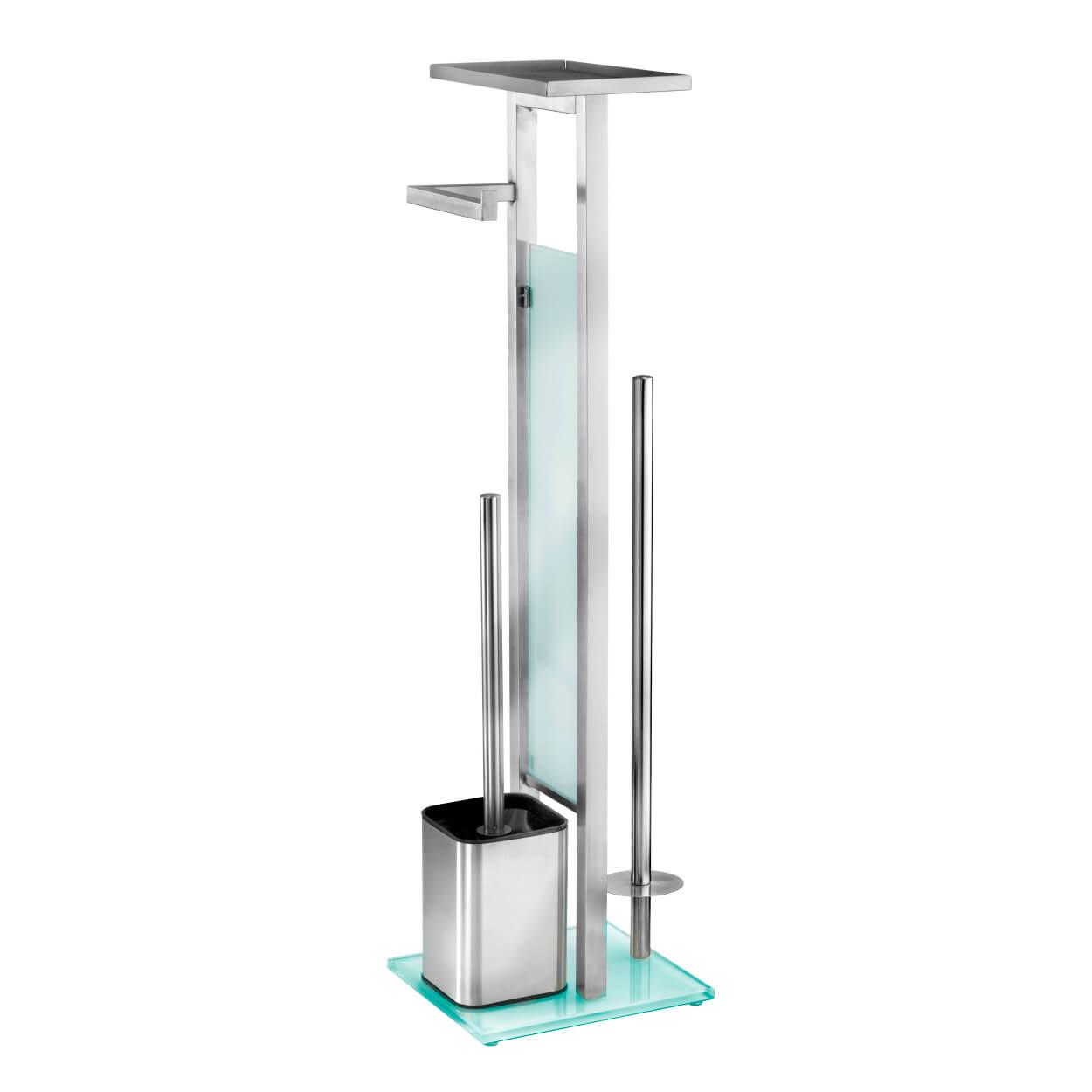 Stand WC-Garnitur Debar mit Ablage Edelstahl, rostfrei