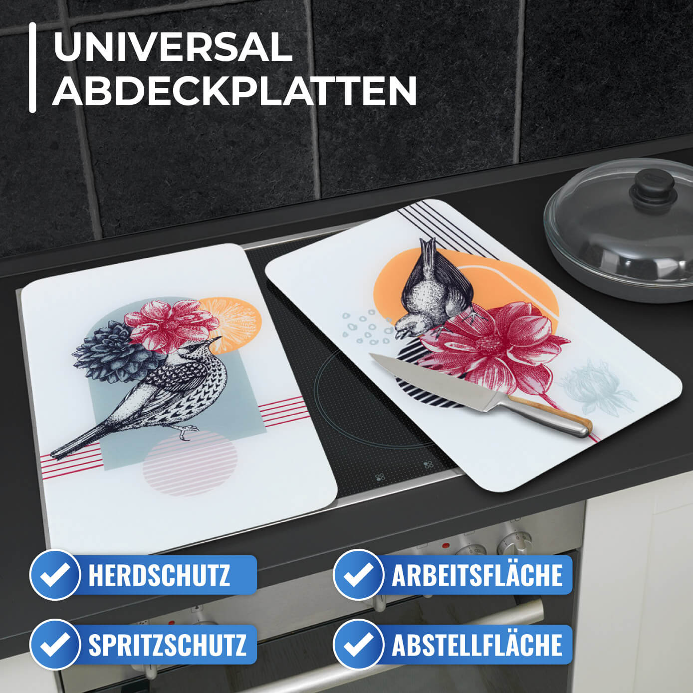 Abdeckplatte Universal 2er VOGELGEZWITSCHER