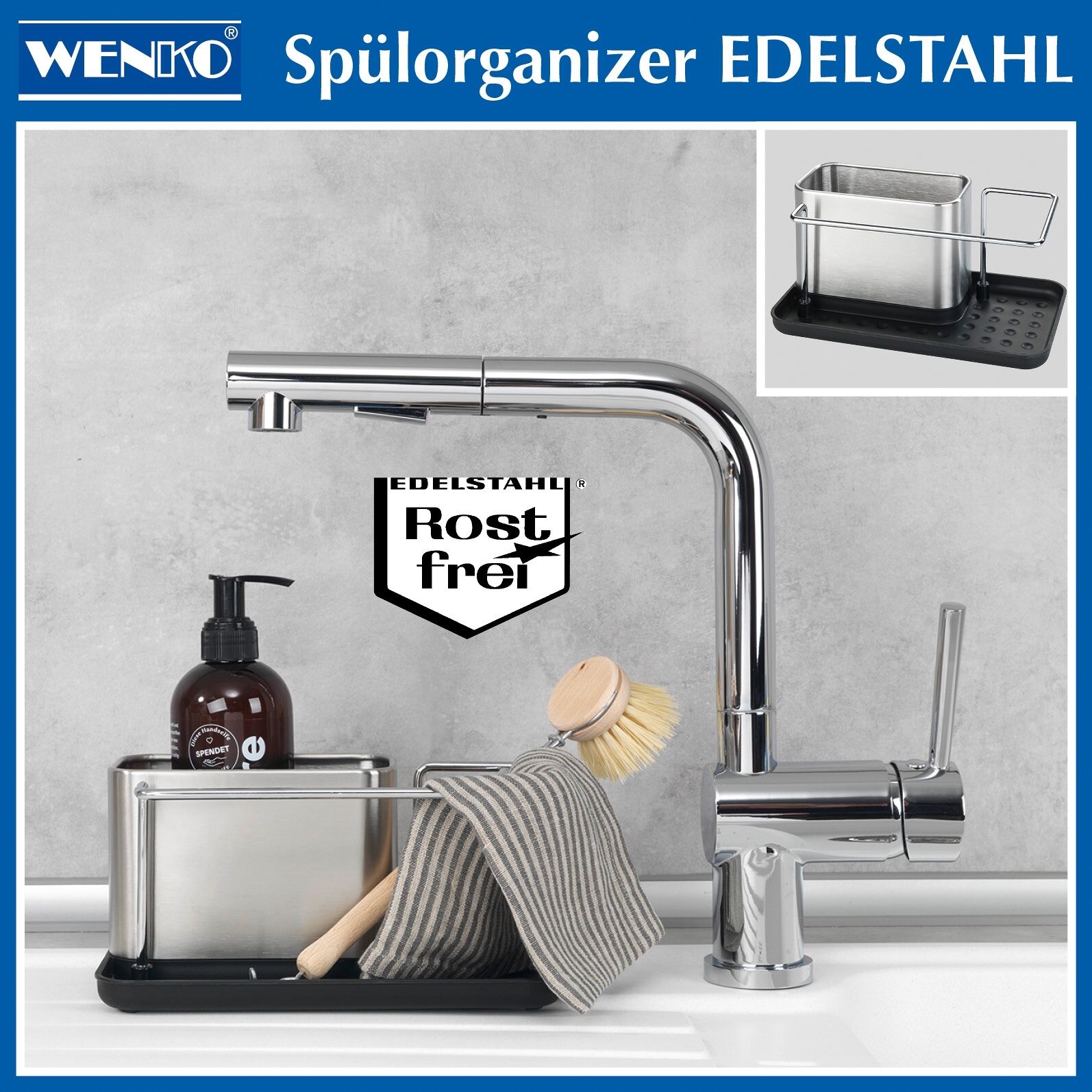 Spülorganizer Edelstahl Orio, rostfrei