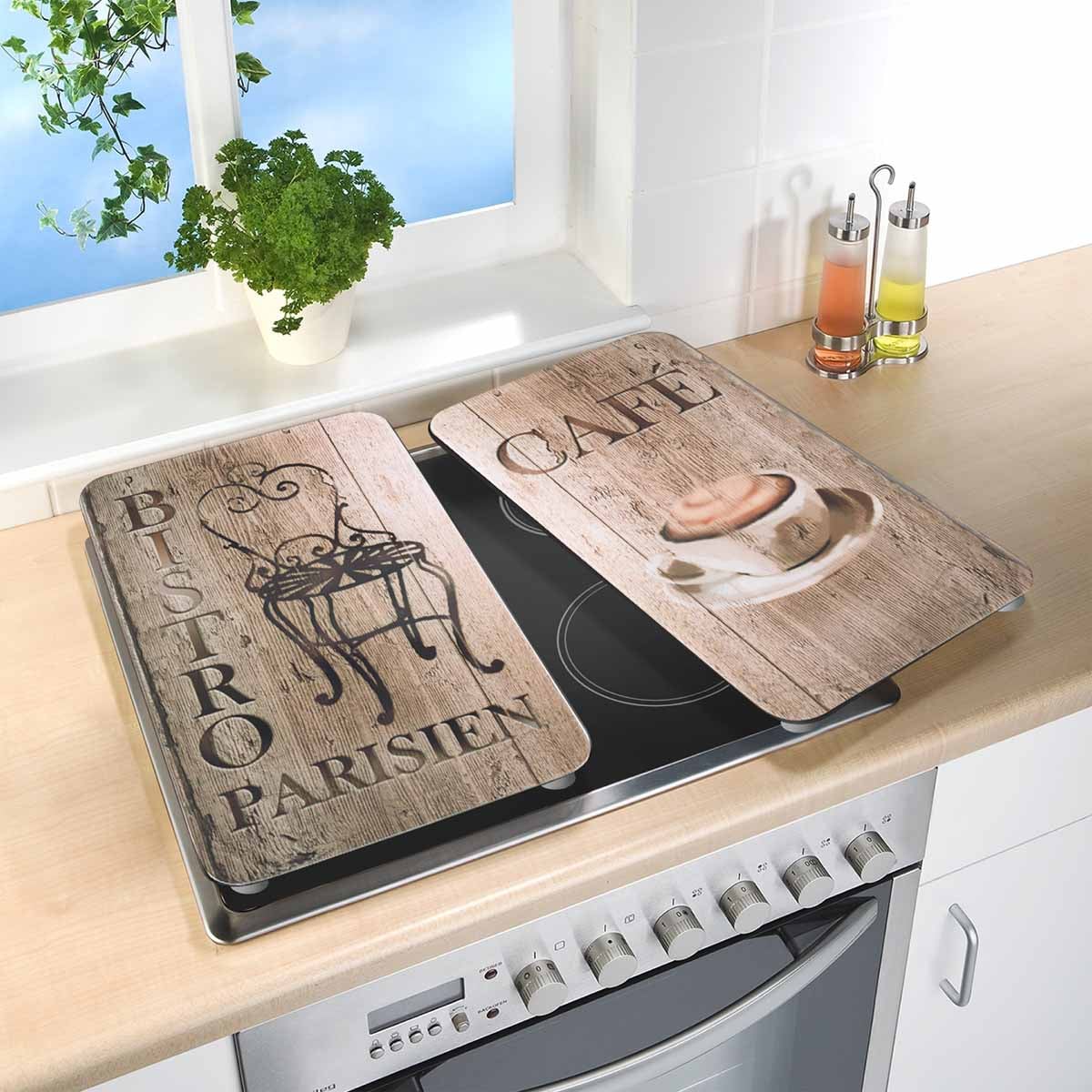 Herdabdeckplatte Universal Bistro 2er Set, für alle Herdarten