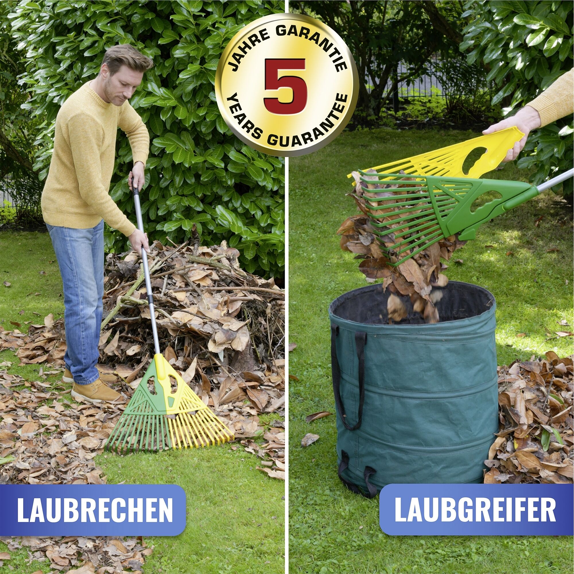Laubrechen 3in1 mit Teleskopstiel Laubrechen 3in1 mit Teleskopstiel