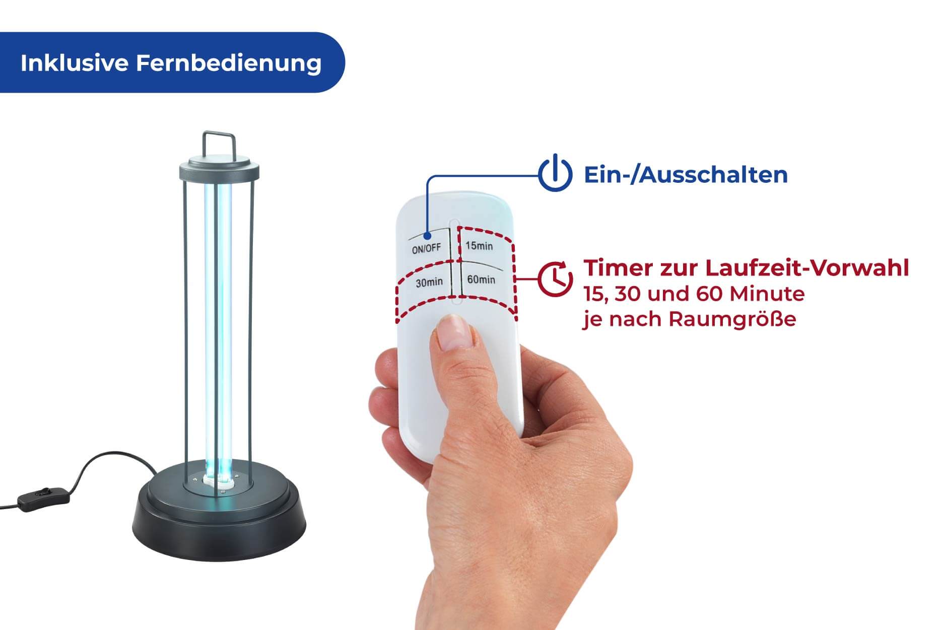 UV Sterilisationslampe 360°