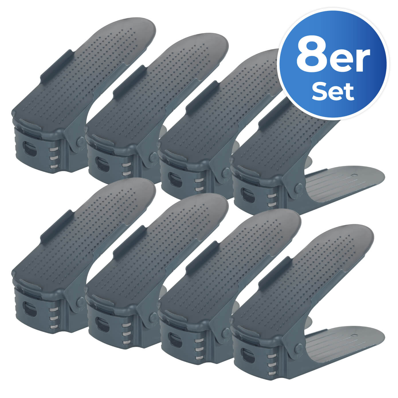Schuhhalter höhenverstellbar grau 8er Schuhhalter höhenverstellbar grau 8er