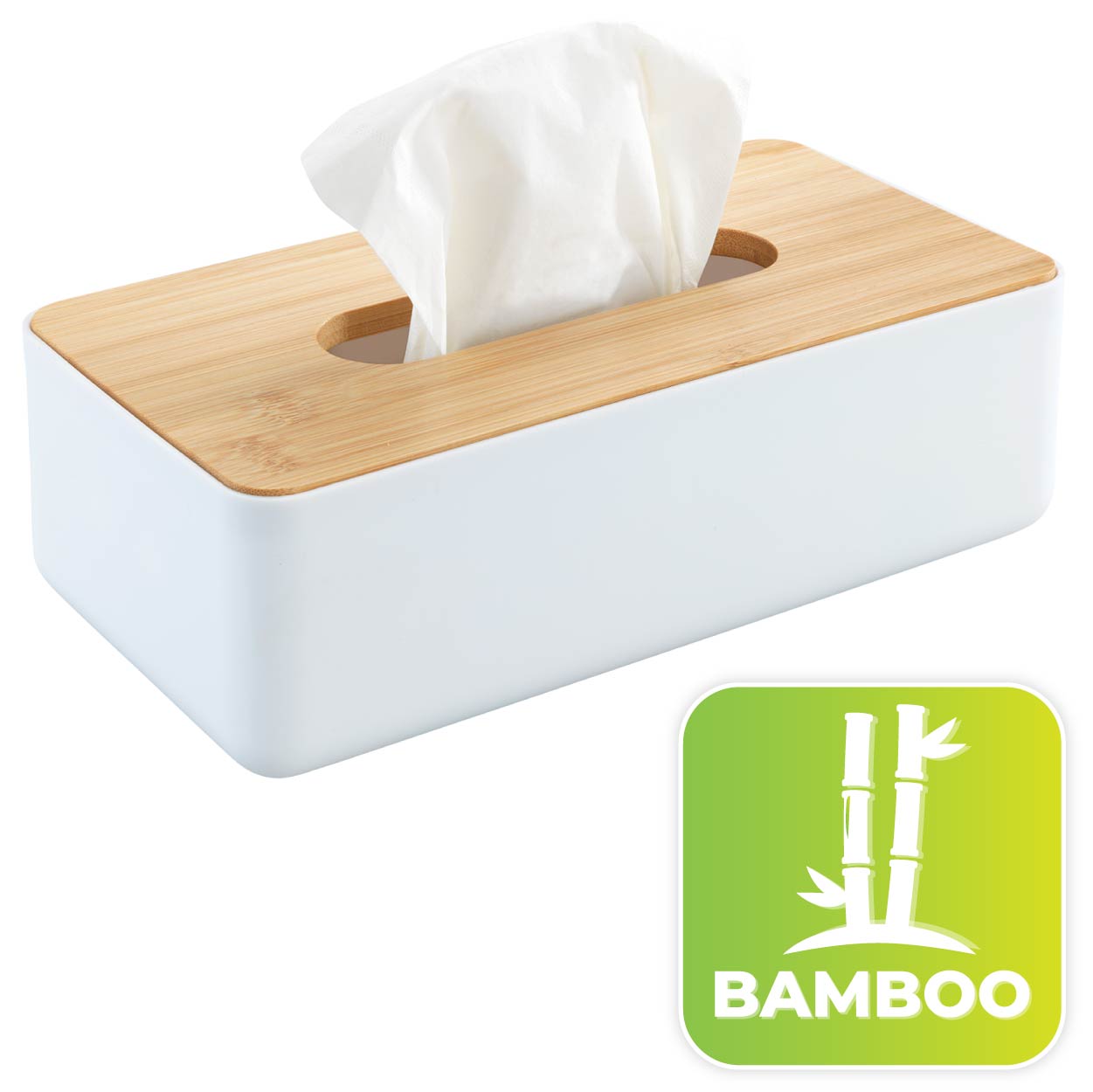 Papiertuch-Box mit Bambusdeckel