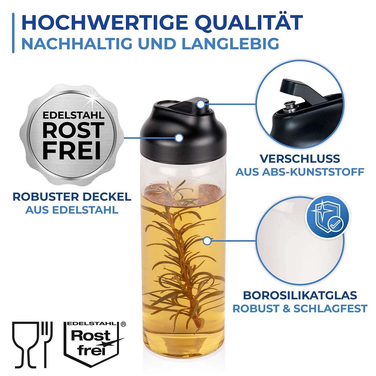 Öl- & Essig Spender mit Auto Flip Öl- & Essig Spender mit Auto Flip