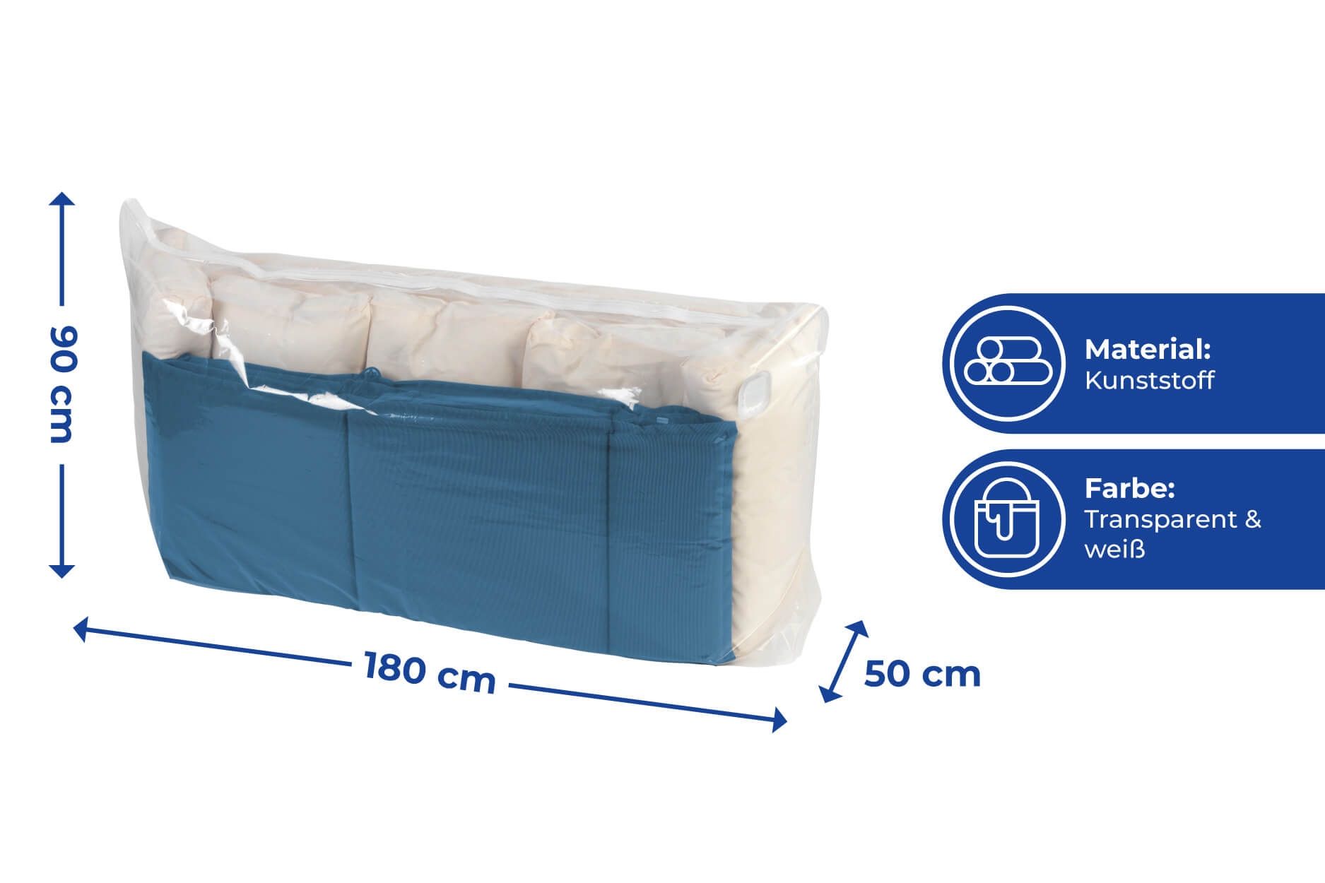 Vakuum Jumbo Cube XXL, 180 x 90 x 50 cm Vakuum Jumbo Cube XXL, 180 x 90 x 50 cm