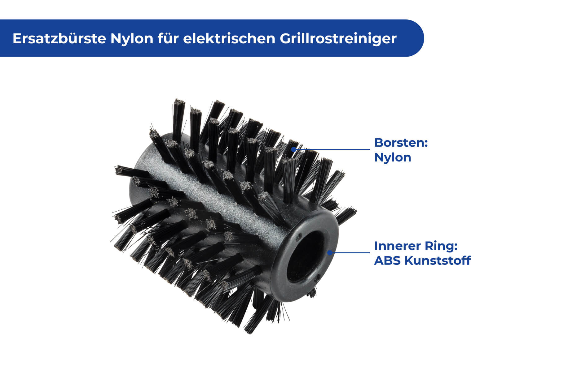 Ersatzbürste für Grillreiniger Bürste, Nylon