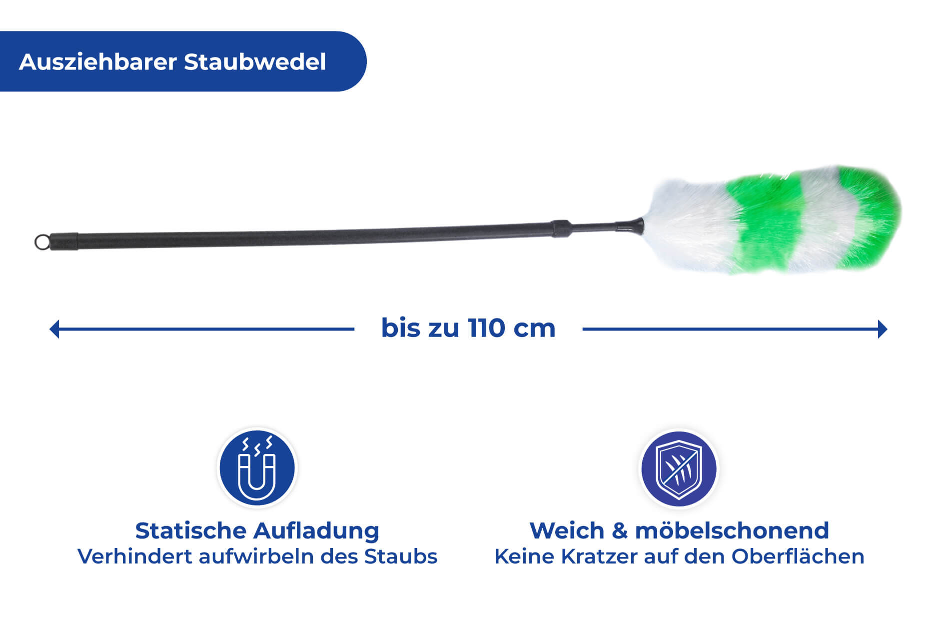 Staubwedel-Set Grün 3-teilig