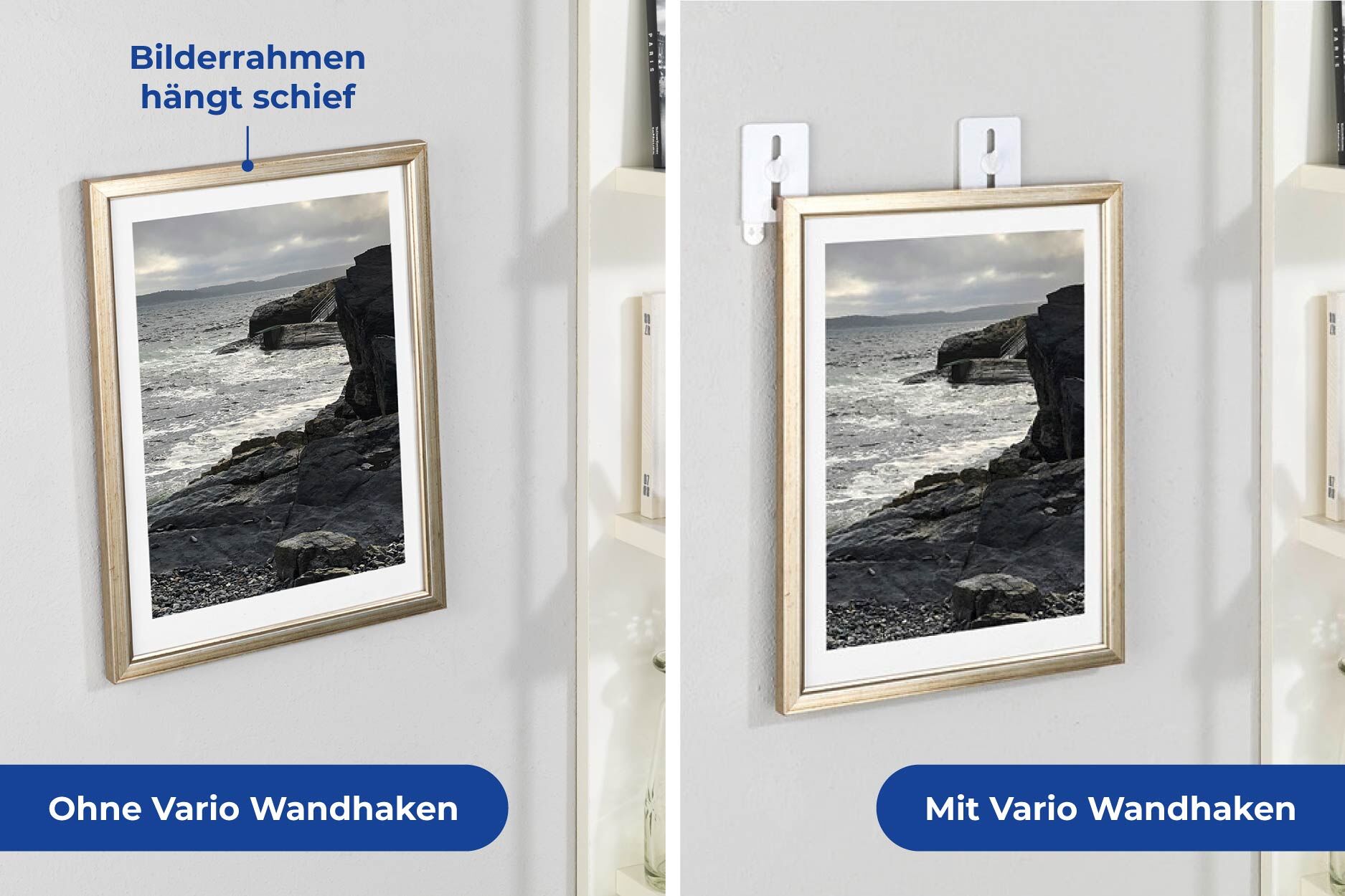 Strip-it® Selbstklebender Nagel 2er Set, selbstklebende Wandhaken