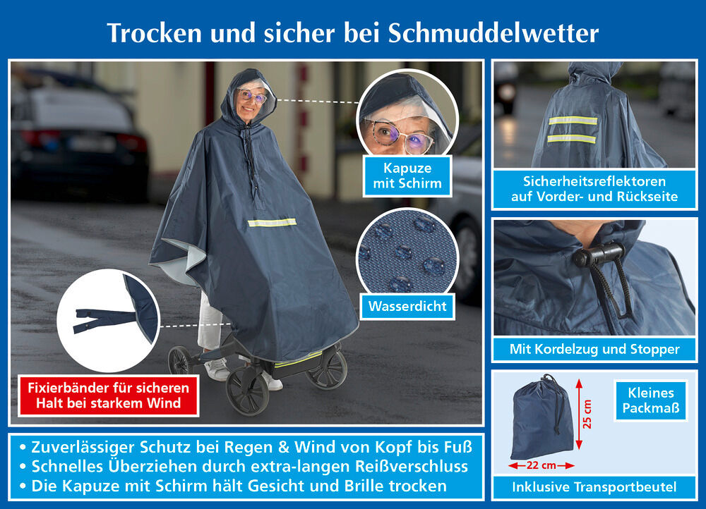 Rollator rain cape Rollator rain cape