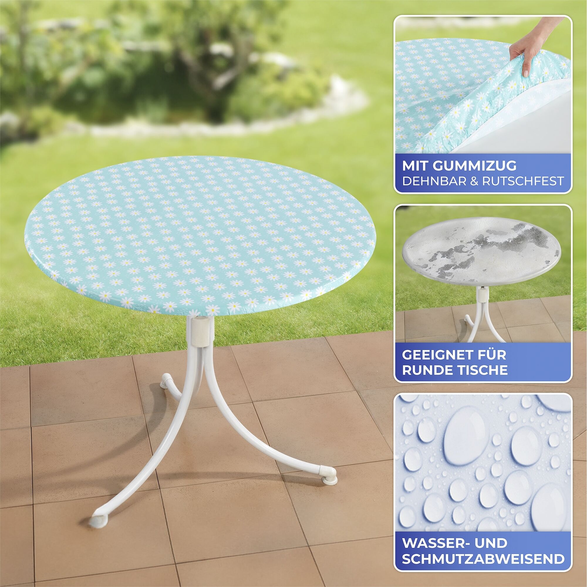 Spann-Tischdecke Margerite