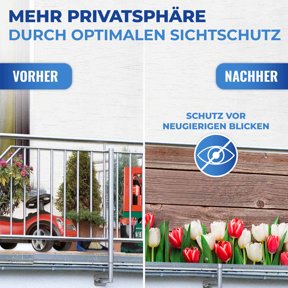 Balkon-Sichtschutz Tulpen Balkon-Sichtschutz Tulpen