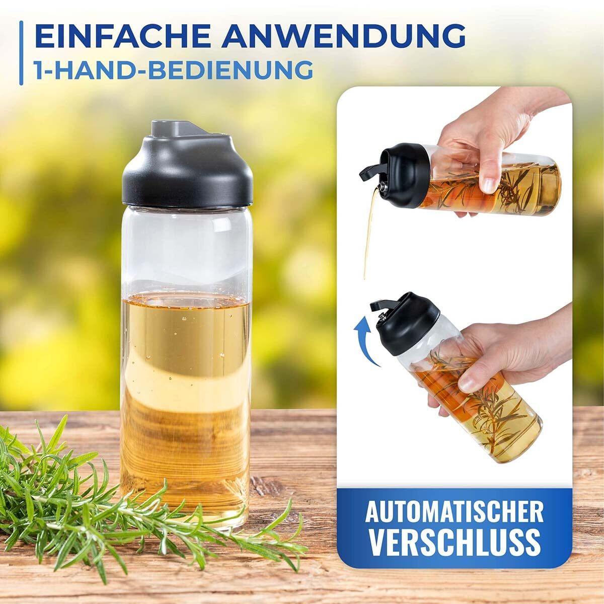 Öl- & Essig Spender mit Auto Flip Öl- & Essig Spender mit Auto Flip