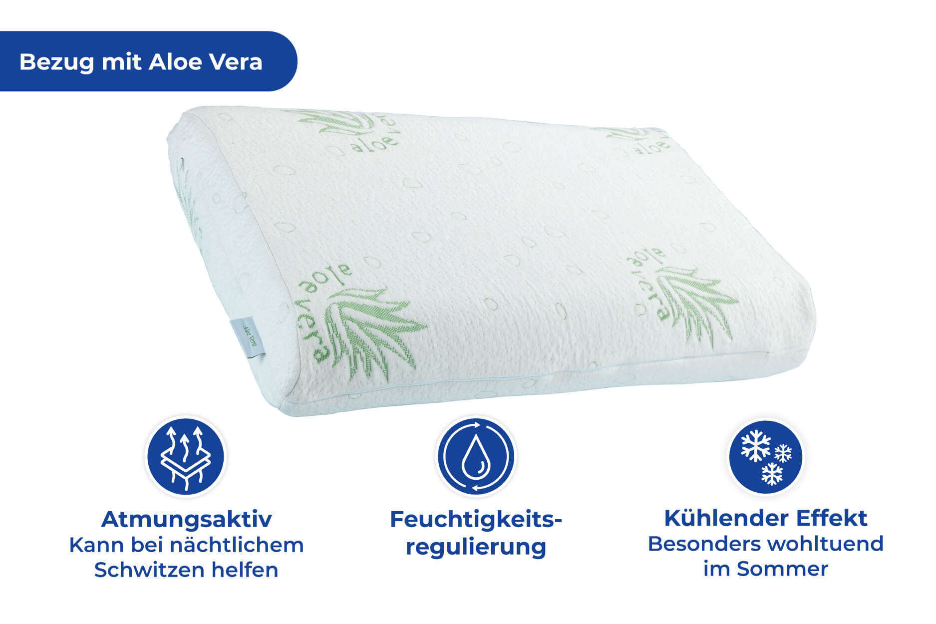 Kissen-Ersatzbezug Aloe-Vera, 40 x 6 0 x12 cm