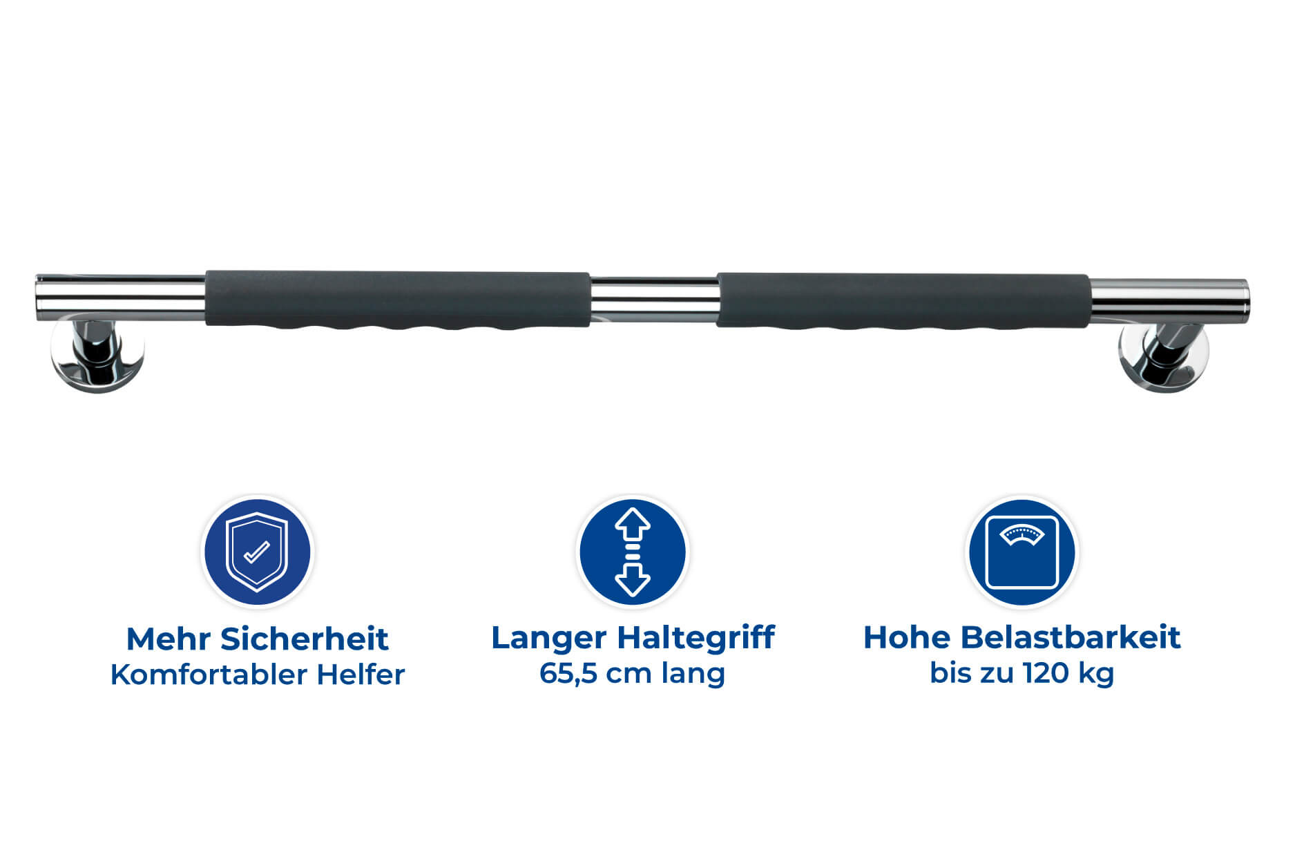 Edelstahl Wandhaltegriff Secura 65,5 cm Edelstahl Wandhaltegriff Secura 65,5 cm