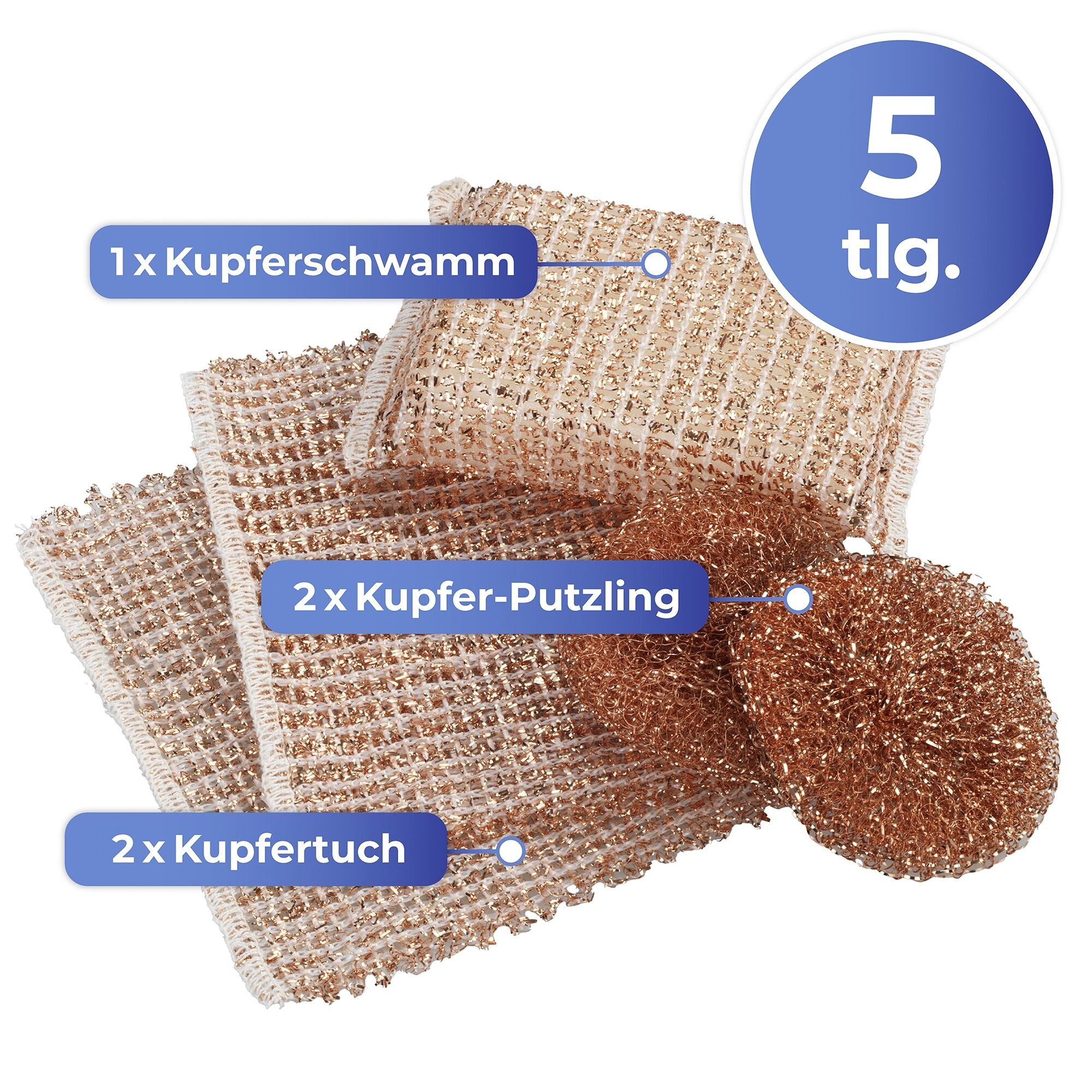 Kupfer-Reinigungs-Set 5tlg Kupfer-Reinigungs-Set 5tlg