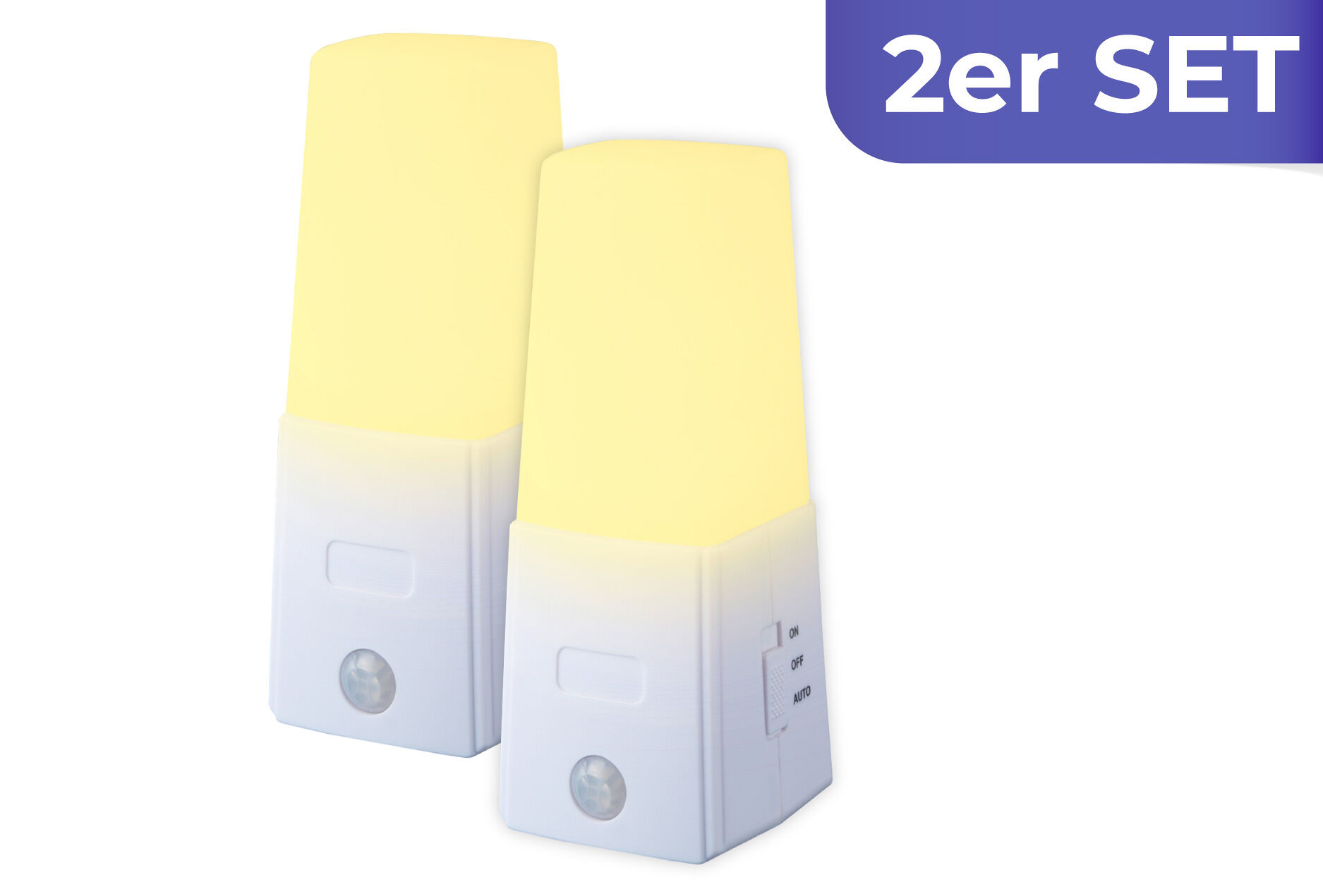LED Nachtlicht mit Bewegungssensor 2er LED Nachtlicht mit Bewegungssensor 2er