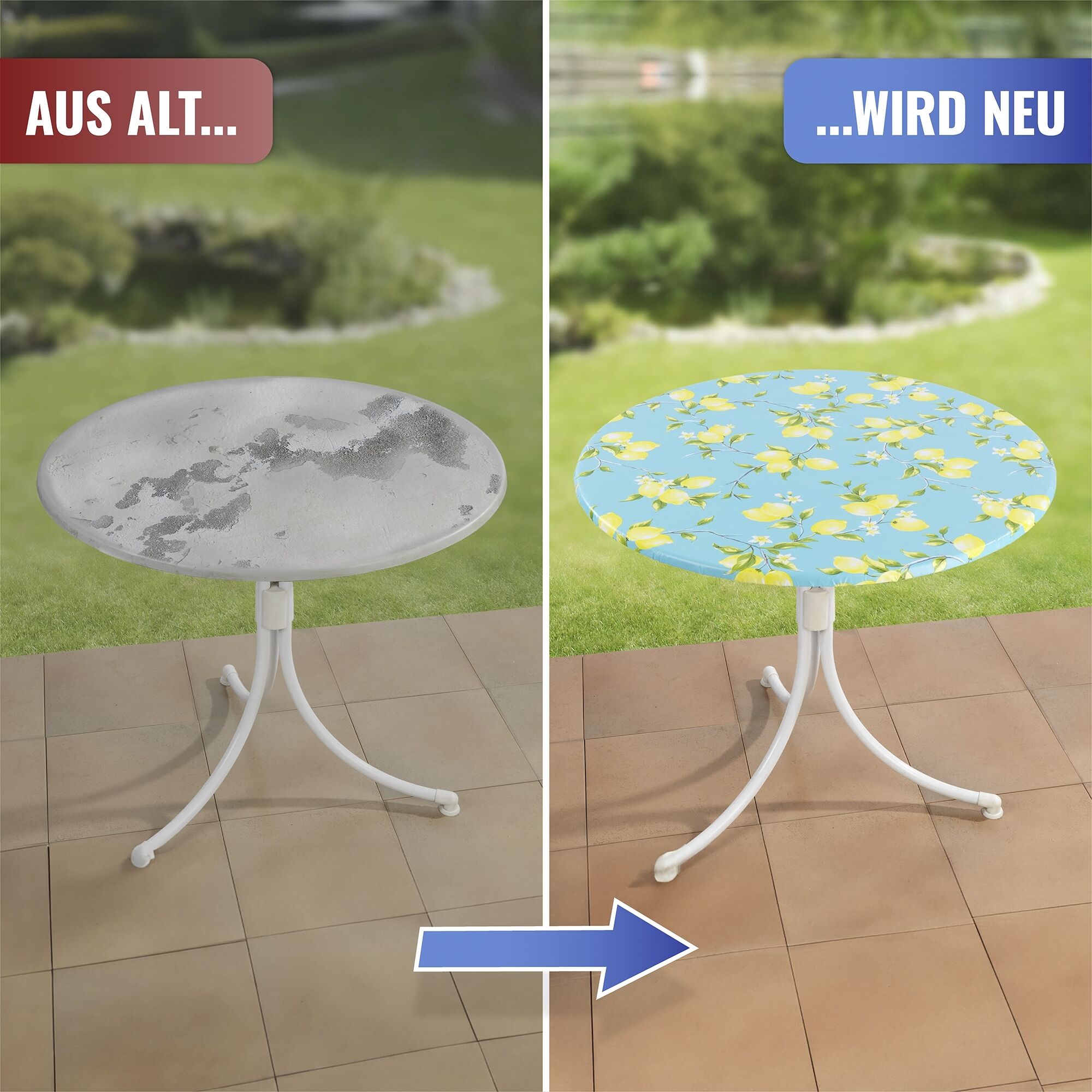 Spann-Tischdecke Zitrone Spann-Tischdecke Zitrone