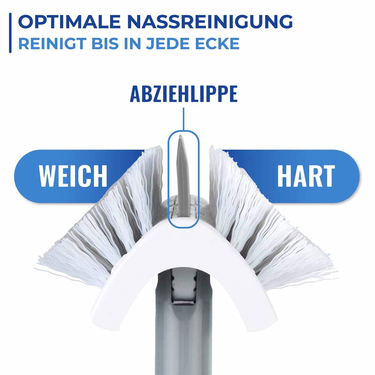 Doppelseitiger Besen mit Abziehlippe Doppelseitiger Besen mit Abziehlippe